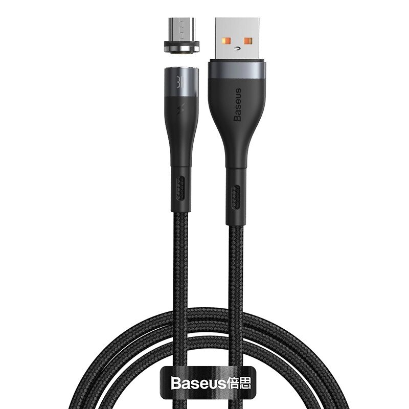 Кабель магнітний Baseus MicroUSB Zinc Magnetic від'єднуваний конектор 1m CAMXC-KG1 від компанії da1 - фото 1