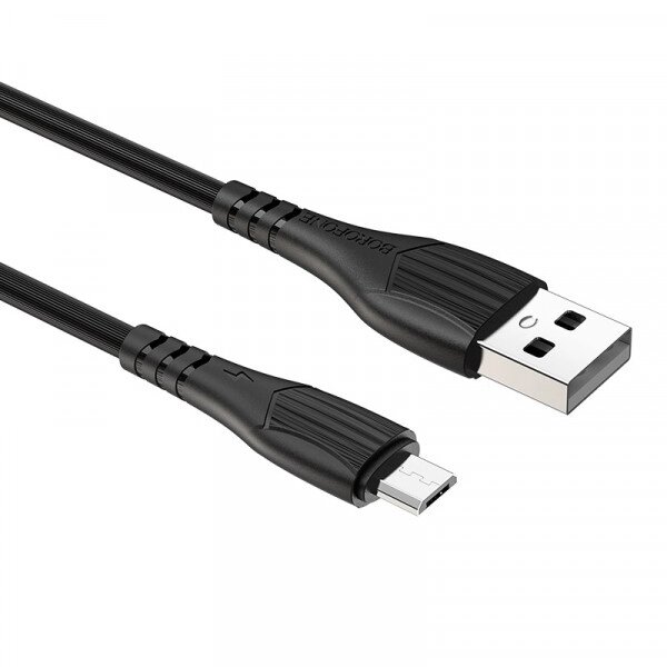 Кабель Micro-USB — BOROFONE BX37 Wieldy 6931474720870 чорний від компанії da1 - фото 1