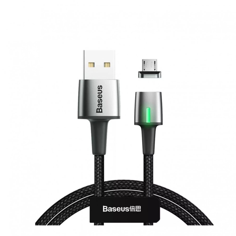 Кабель-перехідник Baseus Magnetic USB Lightning CALXC-A01 1 м чорний від компанії da1 - фото 1