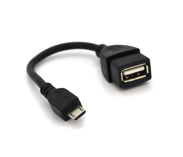 Кабель перехідник OTG USB 2.0 AF — MicroUSB 10 см юсб мама від компанії da1 - фото 1