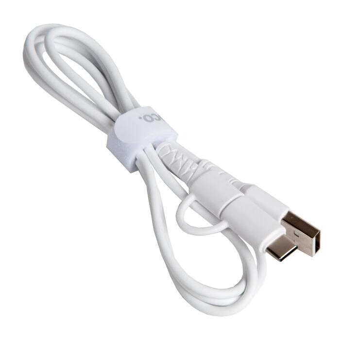 Кабель подвійний HOCO Combo dual 2 in 1 Micro USB — Type-C Cool X54 білий від компанії da1 - фото 1