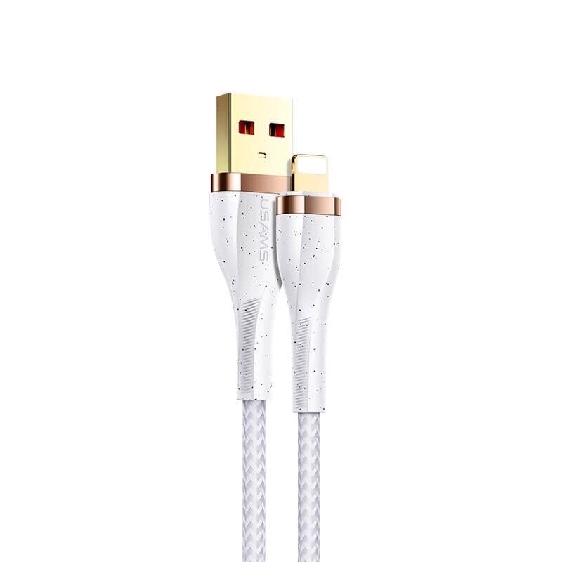 Кабель посилений USAMS US-SJ487 U64 Lightning Aluminum Alloy Cable 1.2m білий від компанії da1 - фото 1