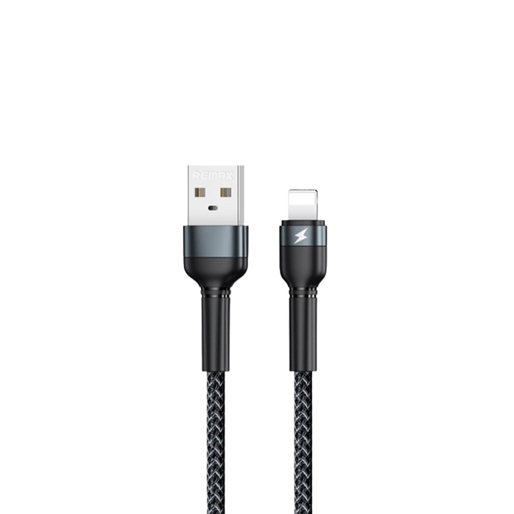 Кабель Remax Jany USB 2.0 to Lightning 2.4A 1M Чорний (RC-124i) від компанії da1 - фото 1