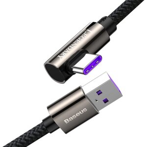 Кабель з підсвіткою Baseus Legend Elbow USB to Type-C 66W CATCS-B01 кутовий