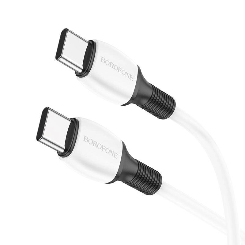 Кабель швидкісний Usb-C — Usb-C — Borofone BX84 60w білий від компанії da1 - фото 1