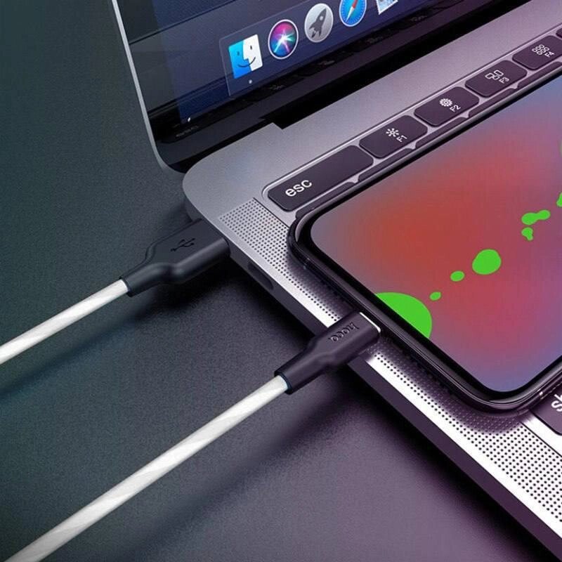 Кабель силіконовий hoco x21 plus usb — type-c для синхронізації та заряджання 2 метри від компанії da1 - фото 1