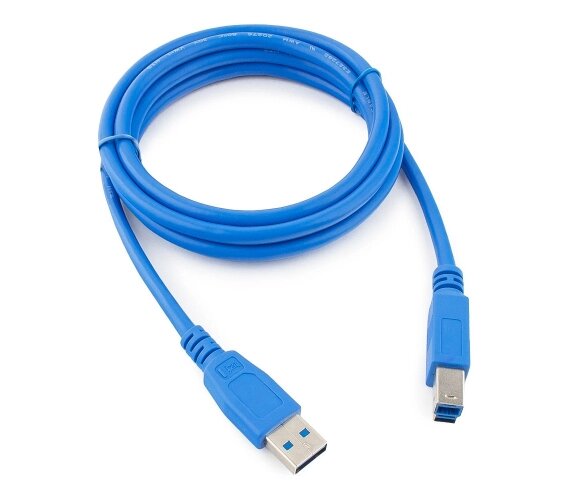 Кабель Usb 3.0 AM/BM 3,0 м blue для периферії від компанії da1 - фото 1