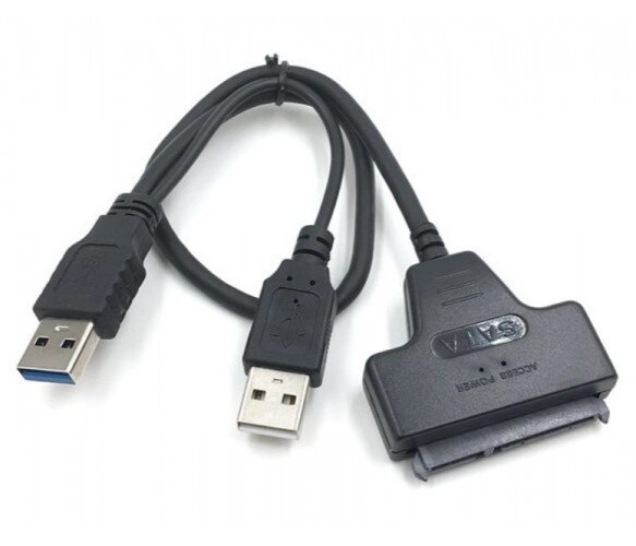 Кабель Usb 3.0 AM + USB 2.0 to SATA для під'єднання HDD/SSD дисків 10 см від компанії da1 - фото 1