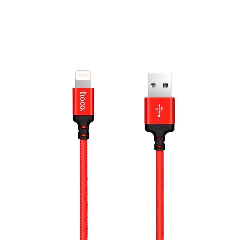 Кабель Usb — Hoco X14 Times Speed iPhone 6 7 8 X 1m червоний від компанії da1 - фото 1