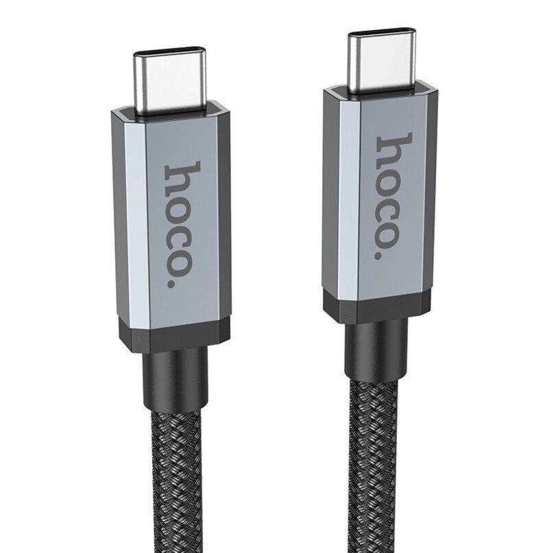 Кабель USB3.2 2 метри HOCO US06  20Gbps 100W HD high speed data cable чорний від компанії da1 - фото 1