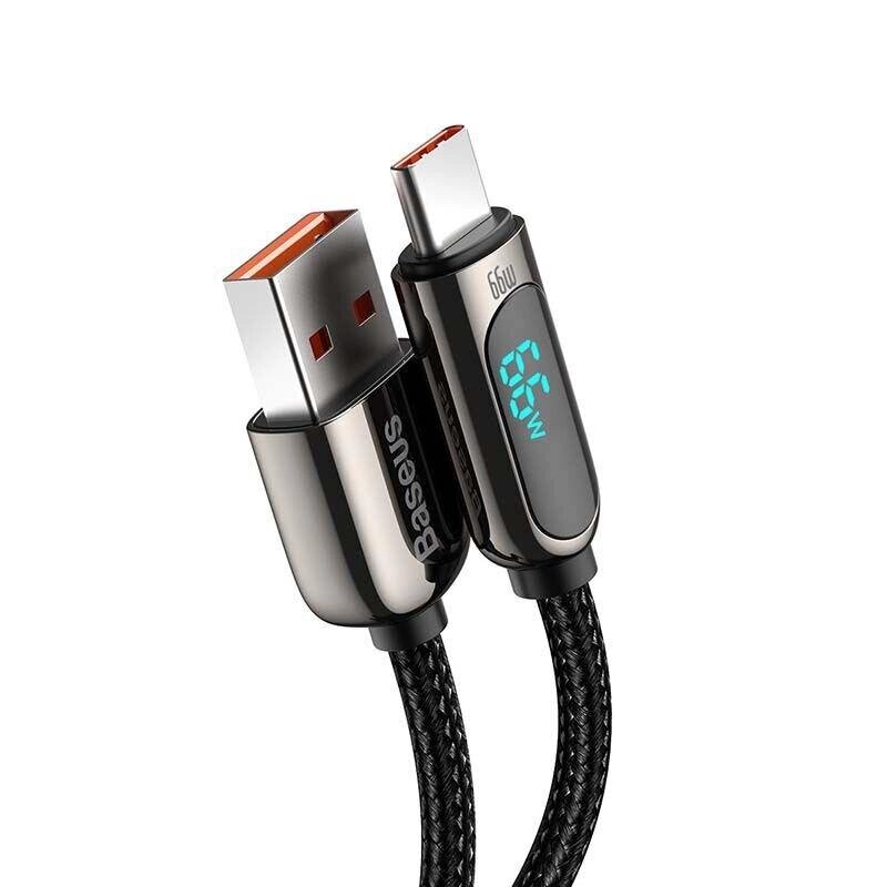 Кабель з екраном Baseus Fast Charging USB — Type-C 66 W 1 метра CASX020001 від компанії da1 - фото 1