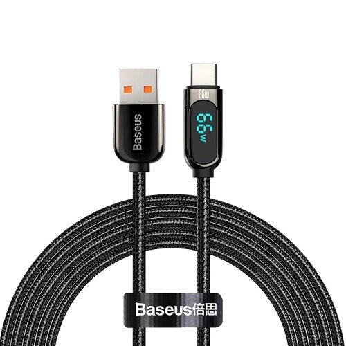 Кабель з екраном Baseus Fast Charging USB — Type-C 66 W 2 метри CASX020101 від компанії da1 - фото 1