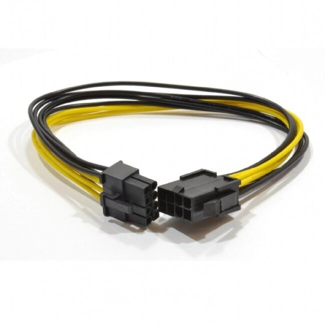 Кабель живлення (подовжувач) Cablexpert 6+2-pin male — 8-pin female 0.3 м (CC-PSU-84) від компанії da1 - фото 1