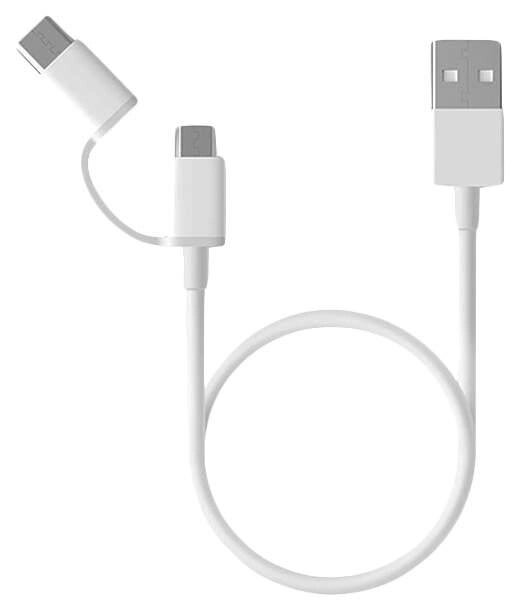 Кабель ZMI AL501 2-в-1 USB to Micro і Type-C білий від компанії da1 - фото 1