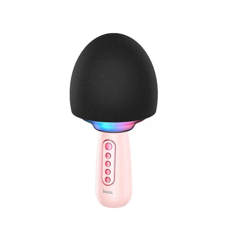 Караоке мікрофон HOCO Cute karaoke microphone BK7 5W рожевий від компанії da1 - фото 1