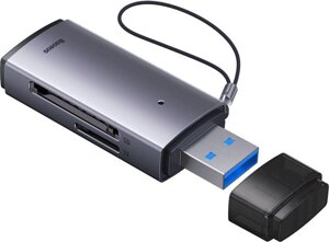 Картридер — зчитувач карт пам'яті Baseus Lite Series USB-A to SD/TF Card Reader WKQX060013