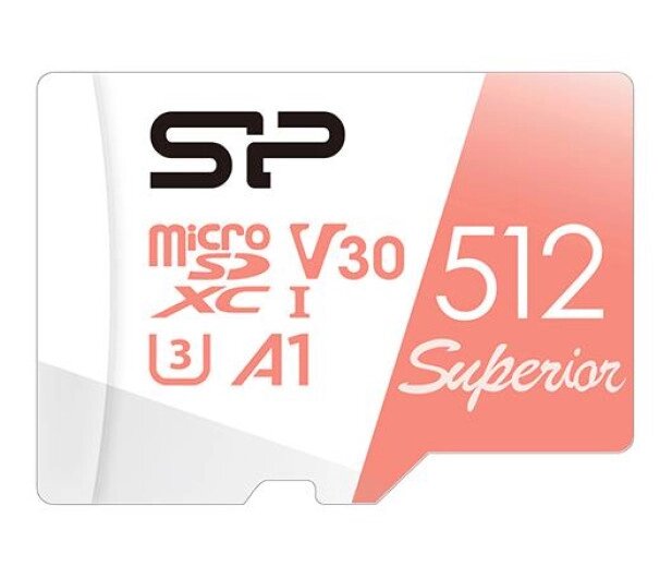 Карта пам'яті MicroSDXC 512 GB SILICON POWER Superior Pro Color U3 A1 V30 швидкість запису 90 МБайт / сек від компанії da1 - фото 1