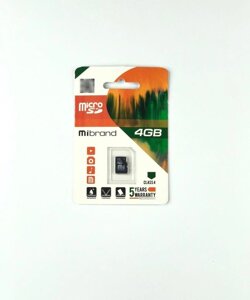 Карта пам'яті Mibrand microSDHC 4GB Class 4 Без адаптера