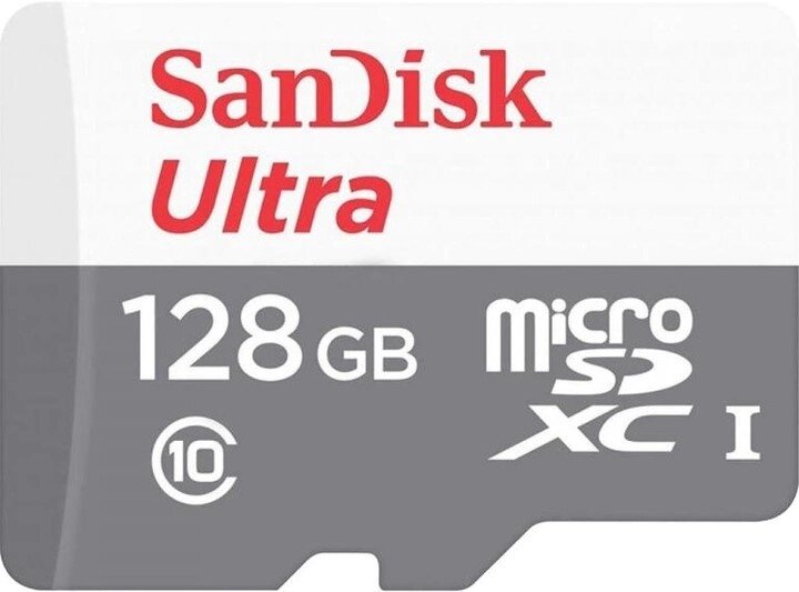 Карта памяти SanDisk 128GB microSDXC C10 Ultra + SD (SDSQUNR-128G-GN3MA) від компанії da1 - фото 1