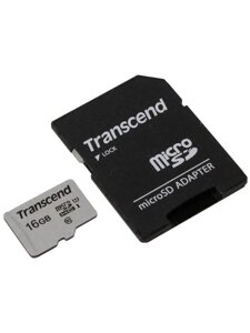 Картка пам'яті transcend 300S microsdhc 16 GB UHS-I + SD-адаптер (TS16GUSD300S-A)