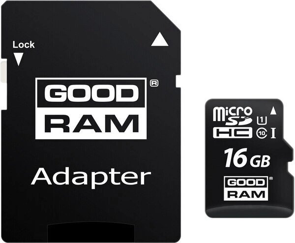 Картка пам'яті Goodram MicroSDHC 16 GB UHS-1 Class 10 SD adapter від компанії da1 - фото 1