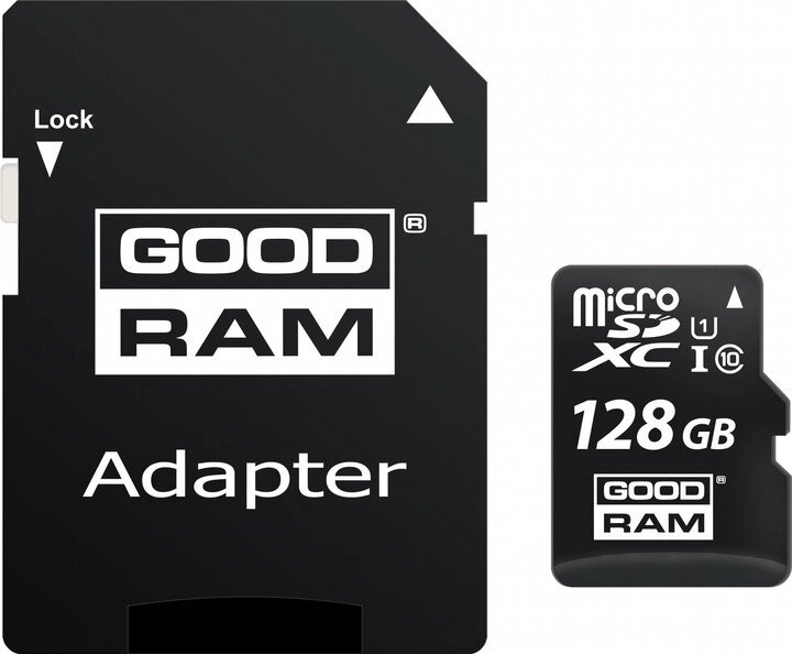 Картка пам'яті Goodram microSDXC 128 GB сlass 10 UHS-I + адаптер SD (M1AA-1280R12) від компанії da1 - фото 1