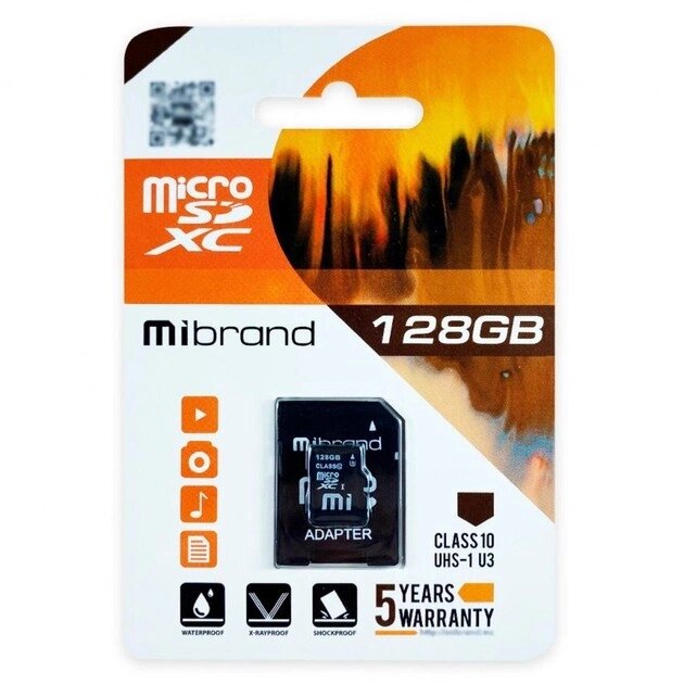 Картка пам'яті MicroSD MiBrand 128 GB class 10 UHS-1 U3 + SD від компанії da1 - фото 1