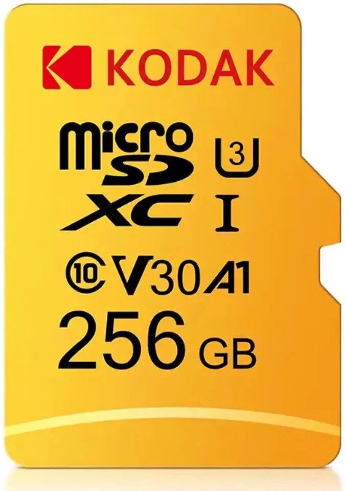 Картка пам'яті MicroSD (microSDXC) 256Gb KODAK + адаптер від компанії da1 - фото 1