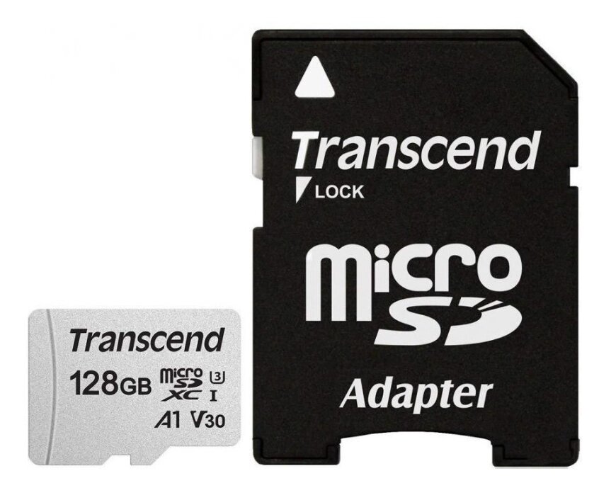 Картка пам'яті microSDXC 128 ГБ Transcend 300S (з адаптером SD) від компанії da1 - фото 1