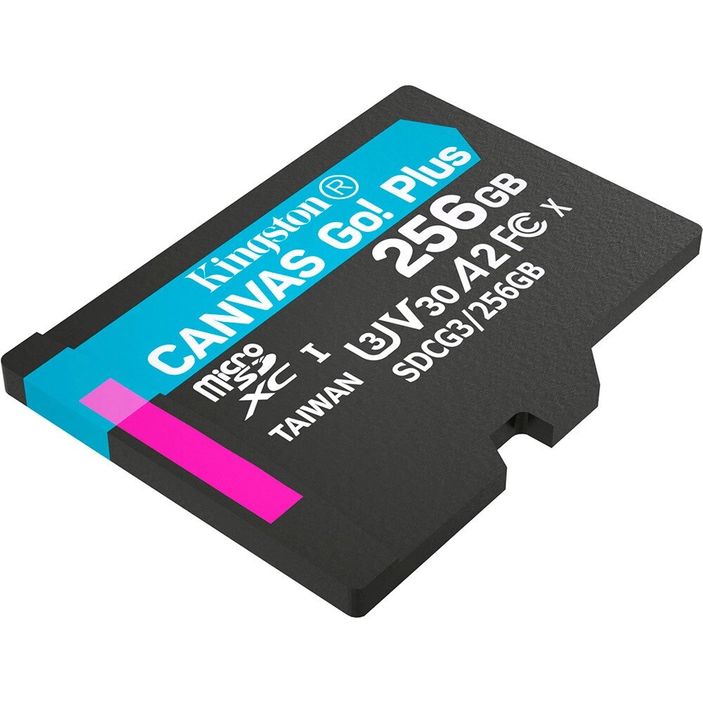 Картка пам'яті microSDXC 256 GB — Kingston Canvas Go Plus A2 V30 (W-90 МБ/с R-170MB/s) SDCG3/256GBSP від компанії da1 - фото 1