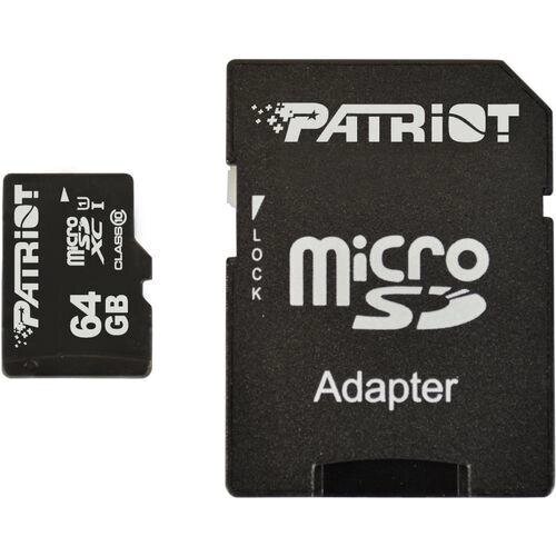 Картка пам'яті Patriot microSDXC LX Series 64 GB Class 10 UHS-I і SD-адаптер PSF64GMCSDXC10 від компанії da1 - фото 1