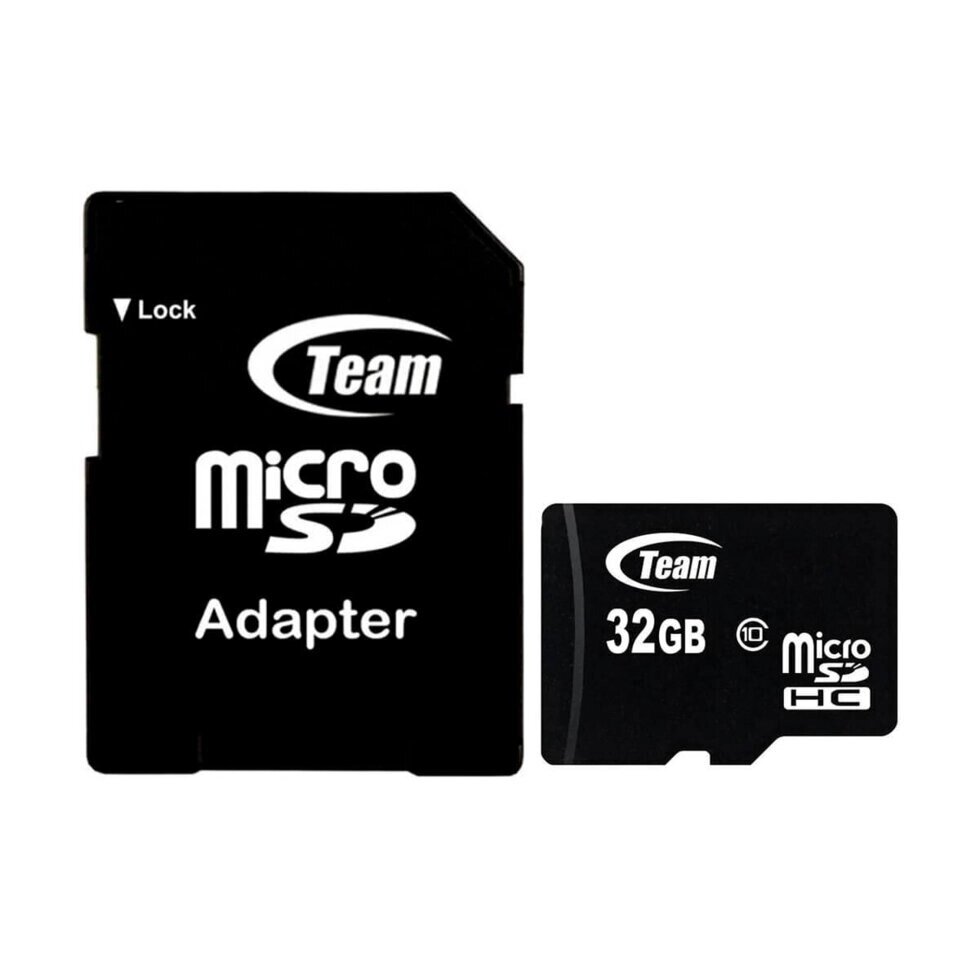 Картка пам'яті Team MicroSDHC Class 10 32 GB + SD-adapter (TUSDH32GCL1003) від компанії da1 - фото 1