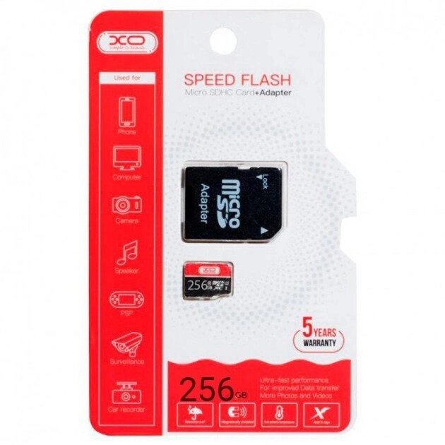 Картка пам'яті XO High level TF high speed memory card 256 GB CL10 від компанії da1 - фото 1