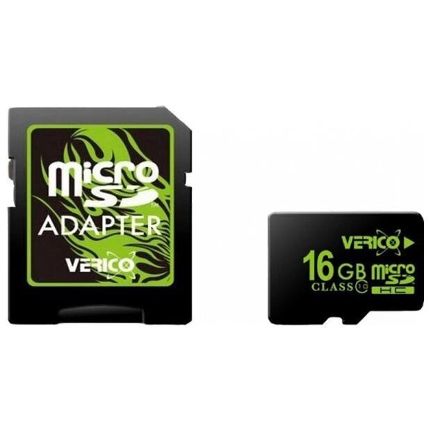 Картка пам'яті з адаптером Verico MicroSDHC 16 GB UHS-I Class 10SD adapter від компанії da1 - фото 1