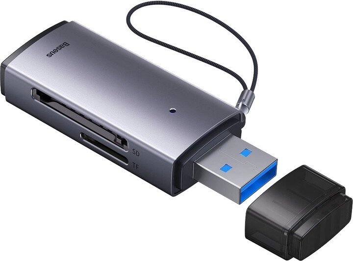 Картридер — зчитувач карт пам'яті Baseus Lite Series USB-A to SD/TF Card Reader WKQX060013 від компанії da1 - фото 1