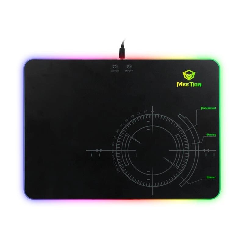 Килимок для миші MEETION Backlit Gaming Mouse Pad RGB MT-P010 від компанії da1 - фото 1