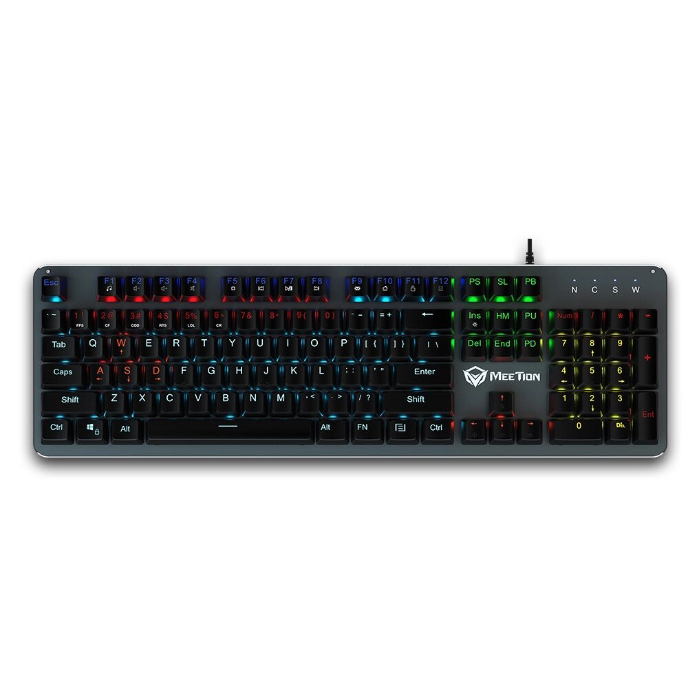 Клавіатура Meetion LED Mechanical Gaming Keyboard MK007  UkrRU/EN розкладки від компанії da1 - фото 1