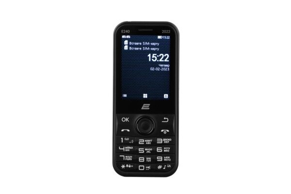 Кнопковий телефон 2Е E240 (2022) Dual Sim чорний від компанії da1 - фото 1