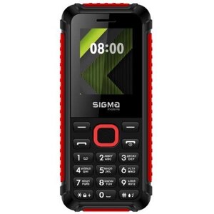 Кнопковий мобільний телефон Sigma mobile X-style 18 Track чорний/червоний