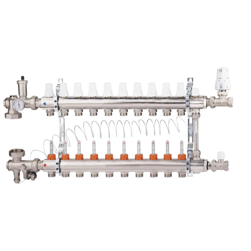 Колекторна група Icma 3/4" 10 виходів, з витратоміром NoA2K013 від компанії da1 - фото 1