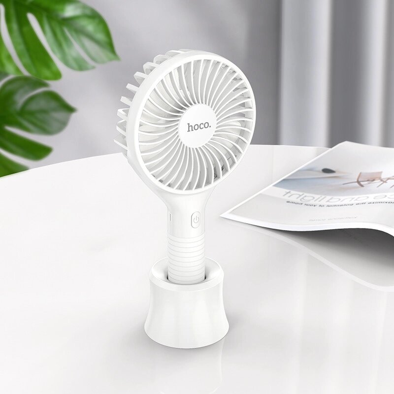 Компактний вентилятор портативний HOCO Mickey hand fan F13 5H Ultra-Quiet від компанії da1 - фото 1