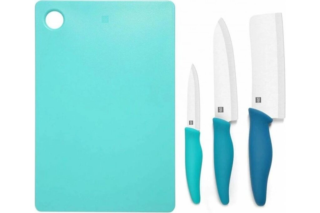 Комплект 3 ножі та дошка Xiaomi Ceramic Knife Cutting Board Set 4-в-1 від компанії da1 - фото 1