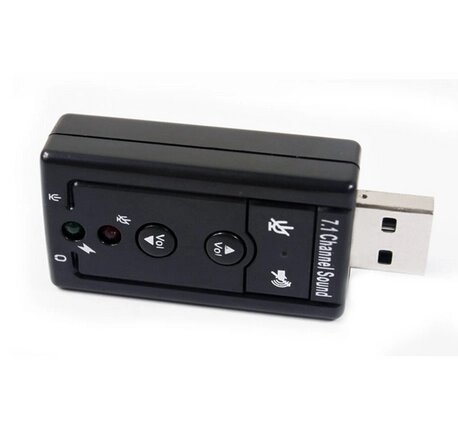 Контролер USB-sound card 7.1 3D звукова карта юсб Windows 7 ready від компанії da1 - фото 1