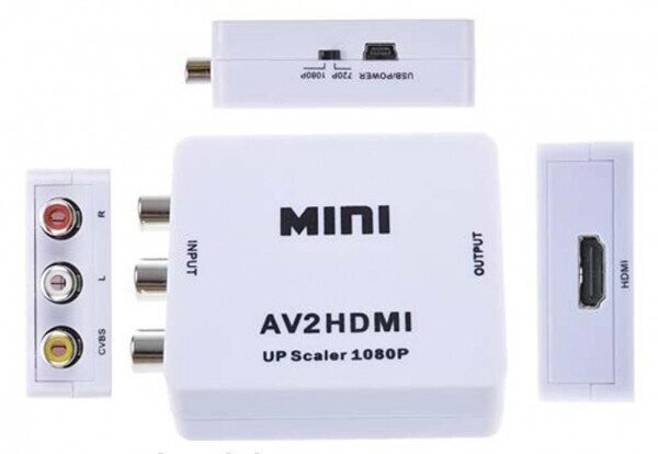 Конвертер AV to Hdmi 3RCA мами - Hdmi мама від компанії da1 - фото 1