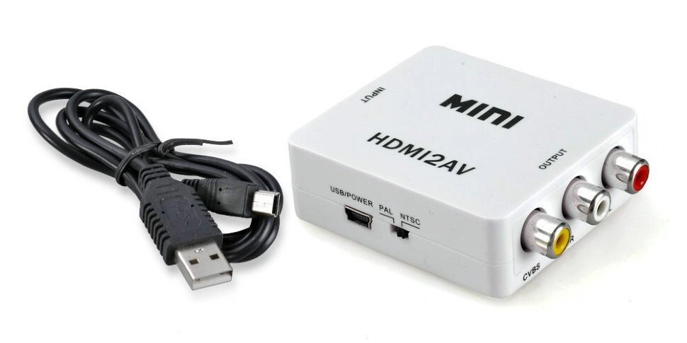 Конвертер Hdmi to AV - Вхід Hdmi мама -- Вихід 3RCA мама від компанії da1 - фото 1