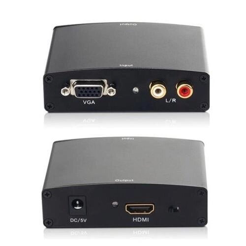 Конвертер з Hdmi на Vga + аудіо (2*RCA) перетворювач від компанії da1 - фото 1