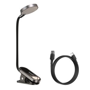 Лампа акумуляторна на прищіпці (з кліпсою) Baseus Comfort Reading Mini Clip Lamp