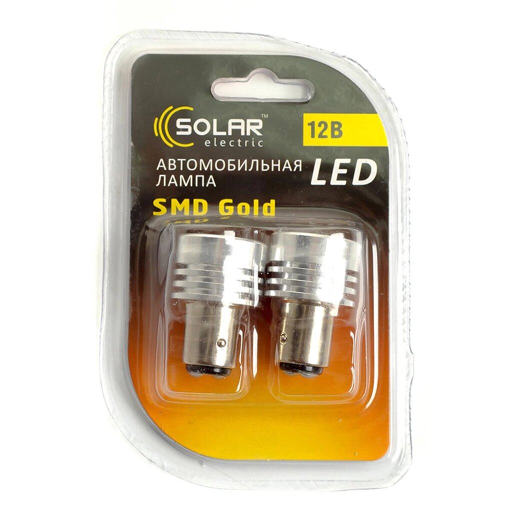 LED автолампа Solar 12V S25 BAY15d 4SMD 2W white від компанії da1 - фото 1