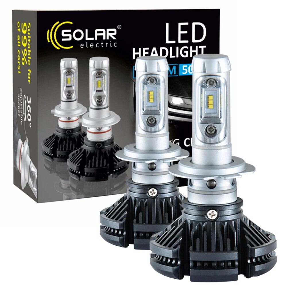 LED-автолампа Solar H7 12/24V 6000 Lm 50 W ZES Chip від компанії da1 - фото 1