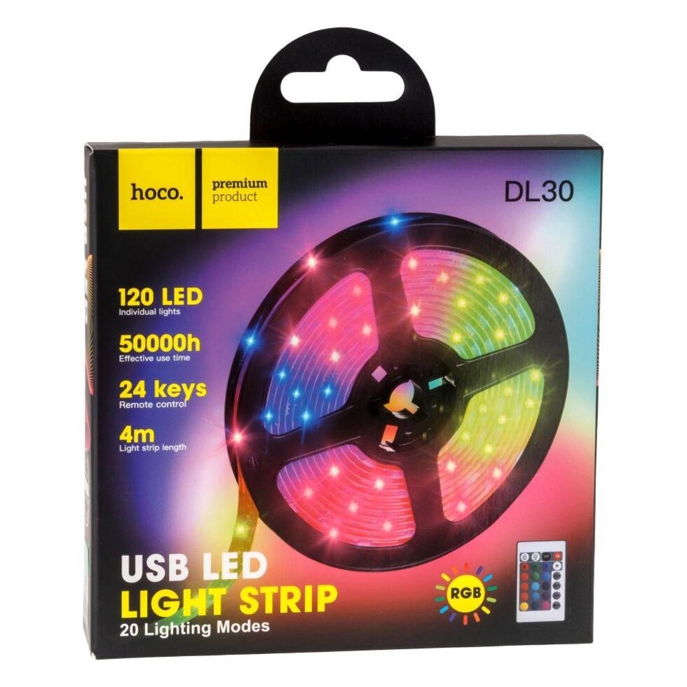 LED Лента Hoco DL30 4м 120 светодиодов 5050 від компанії da1 - фото 1